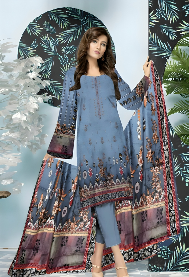 Bonanza Unstiched 3 Piece Digital Lawn 2025