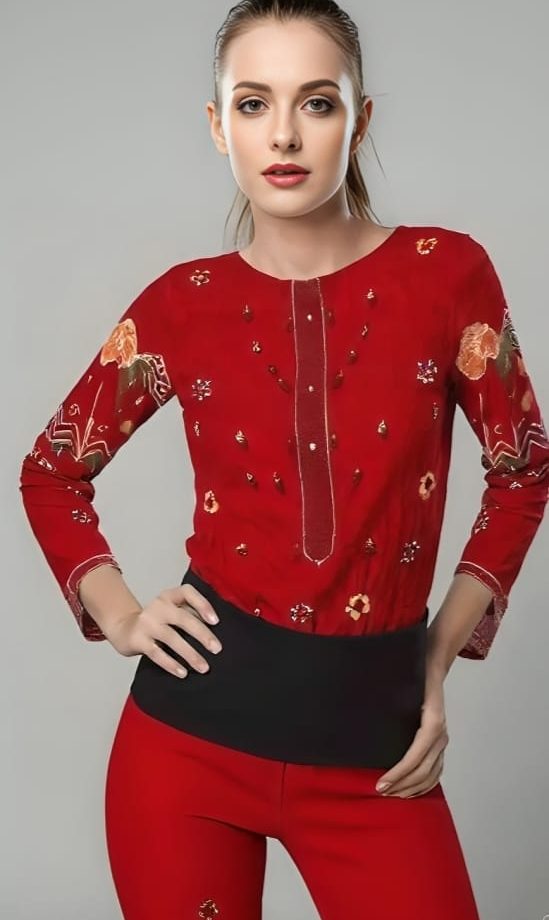 Cross Stich Unstiched 3 Piece Summer Collection 2025