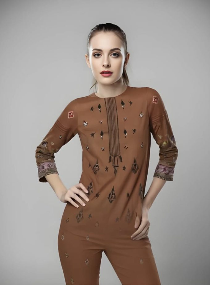 Cross Stich Unstiched 3 Piece Summer Collection 2025